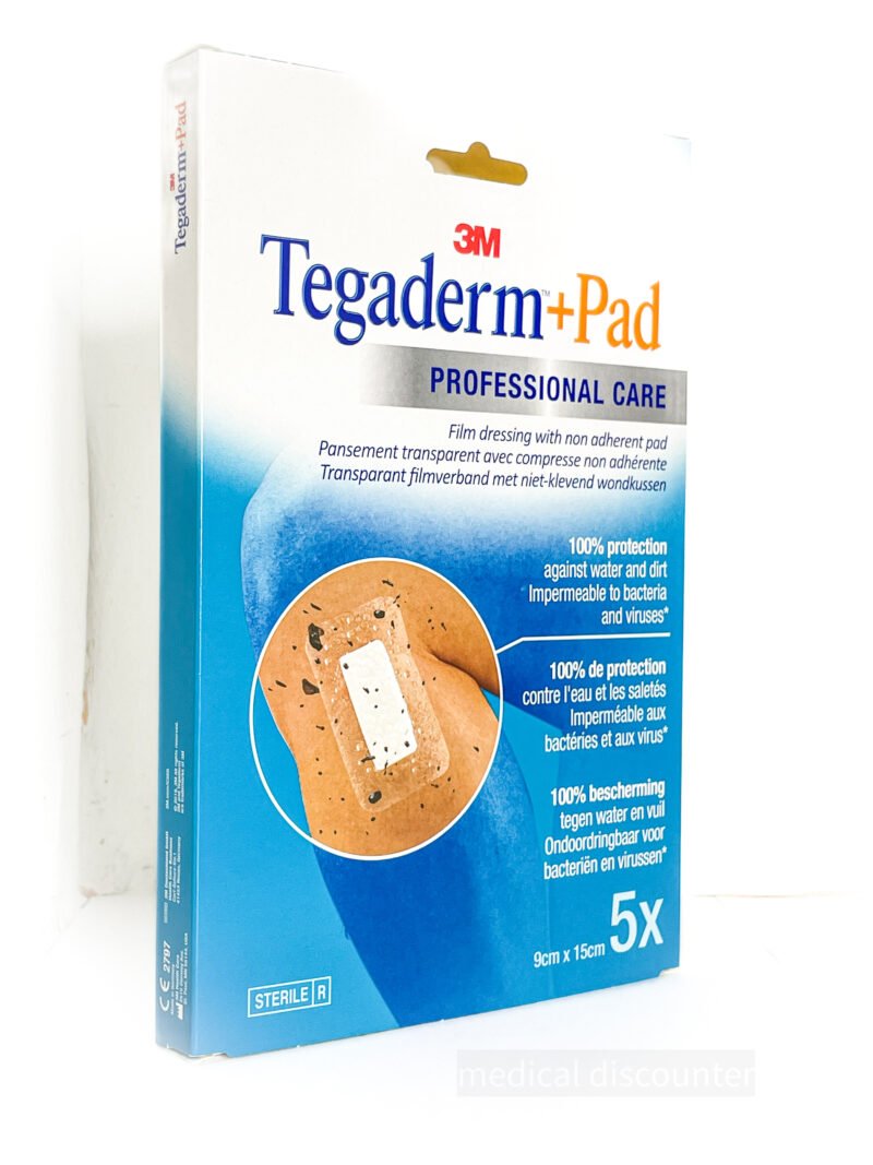 3M™ Tegaderm™ +Pad Transparant Film verband, 3589P, 9 cm x 15 cm, 5 stuks/doos